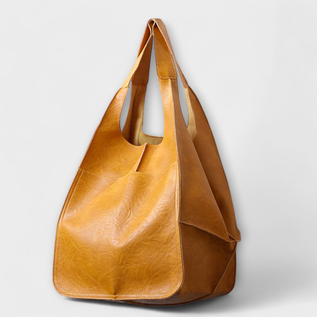 Zayna Women's Oversized PU Leather Shoulder Bag, view 12