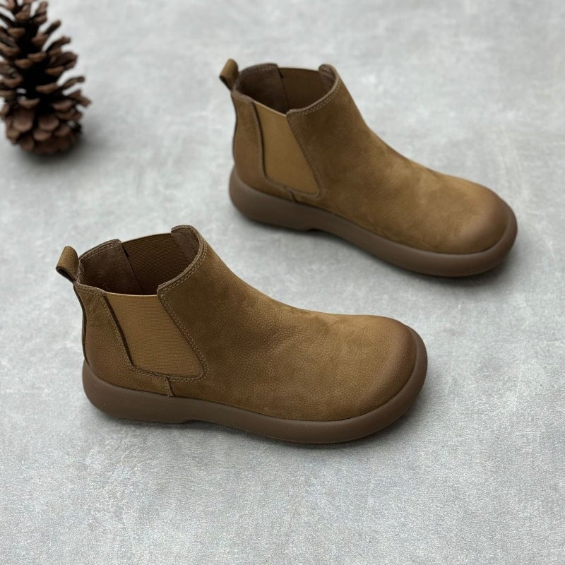 Rosie Women's Round Toe Leather Chelsea Boots, view 11