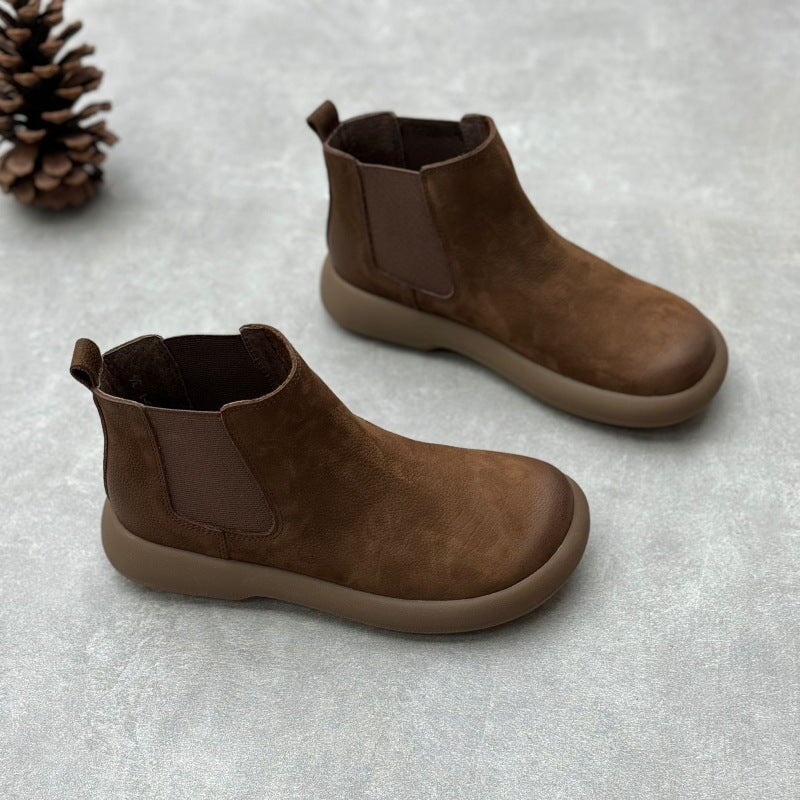 Rosie Women's Round Toe Leather Chelsea Boots, view 10