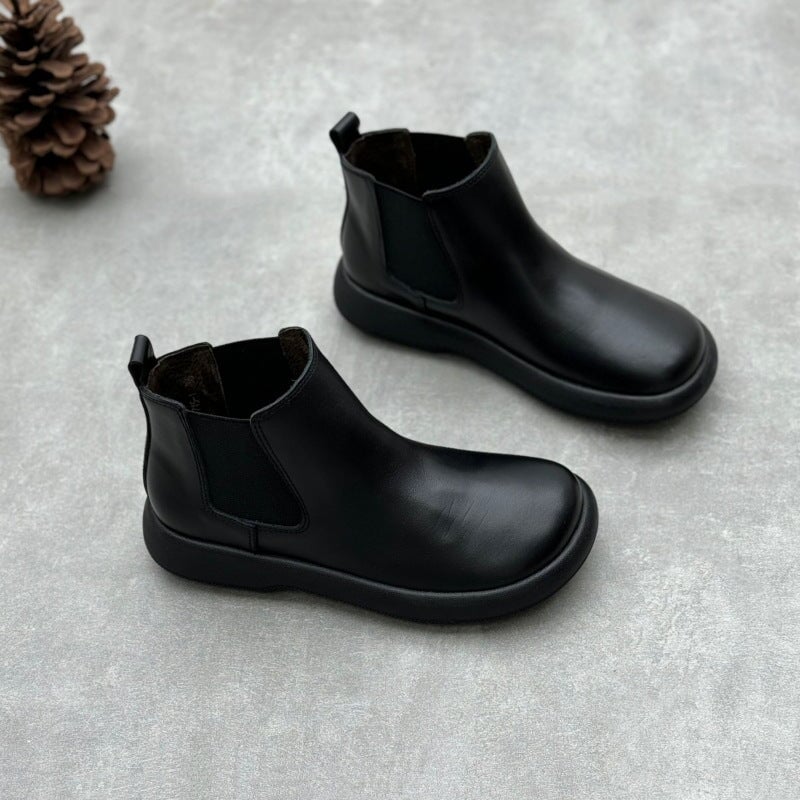 Rosie Women's Round Toe Leather Chelsea Boots, view 9
