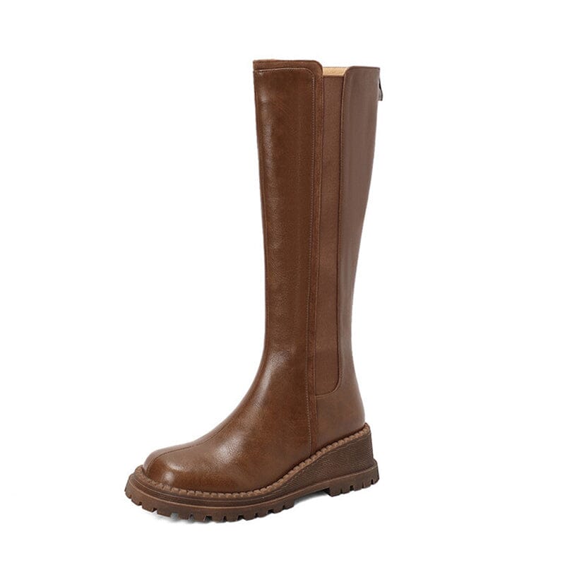 Millie Women's Chunky Round Toe Knee High Boots, view 9