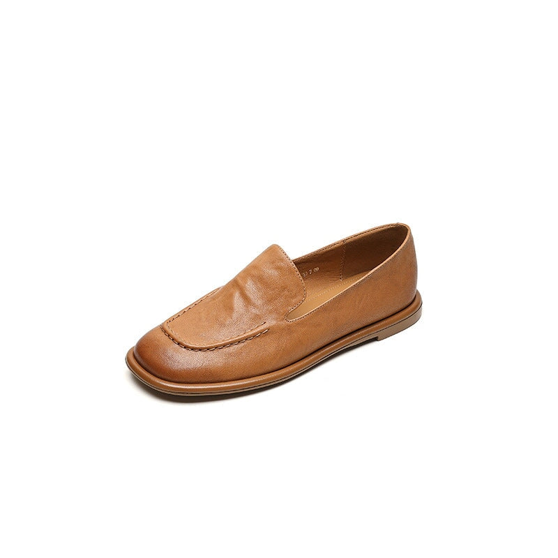Ava Women's Slip On Sheepskin Flat Loafers, view 9