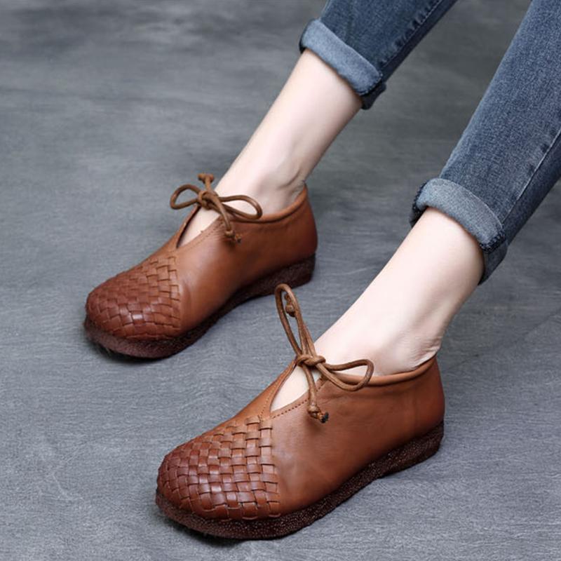Joan Women's Leather Lace Up Oxford Shoes, view 9