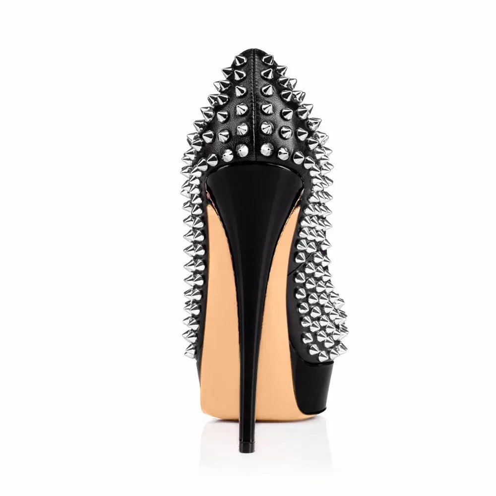 Ursula Women's Studded Stiletto Court Shoes, view 7