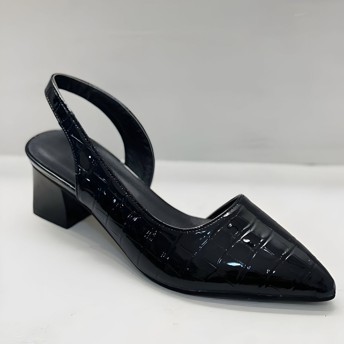 Wilhelmina Women's Wide Toe Block Heel Court Shoes, view 3