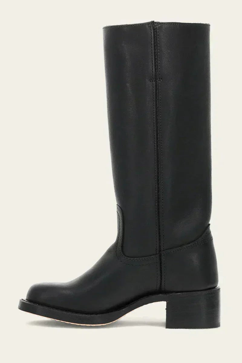 Adeline Women's Leather Pull On Block Heel Knee High Boots, view 14