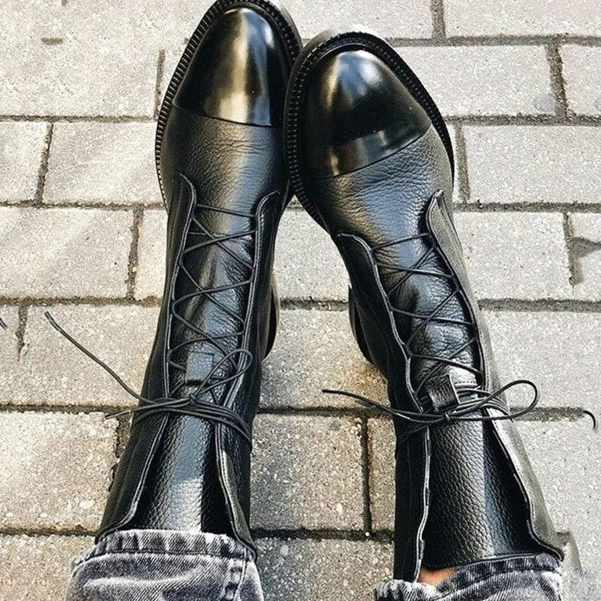 Sadie Women's Leather Lace Up Ankle Boots, view 1