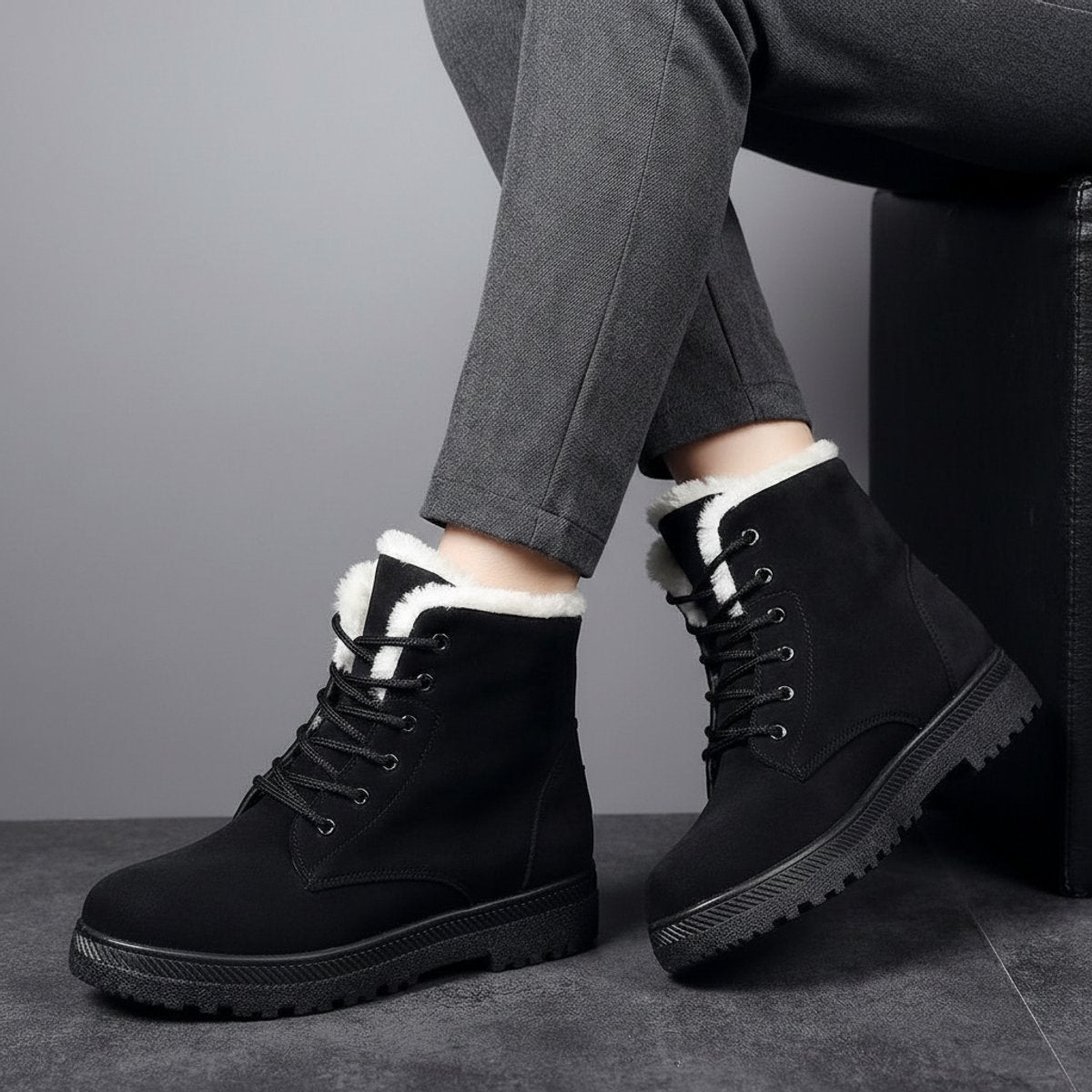 Robyn Women's Faux Fur Lined Lace Up Snow Boots, view 12