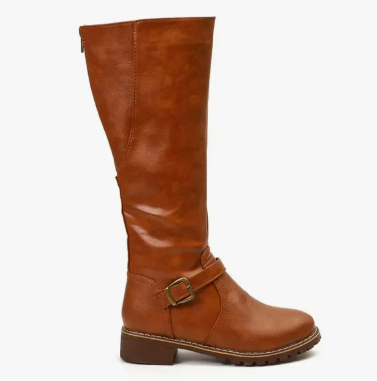 Maeve Women's Leather Buckle Strap Knee High Boots, view 6