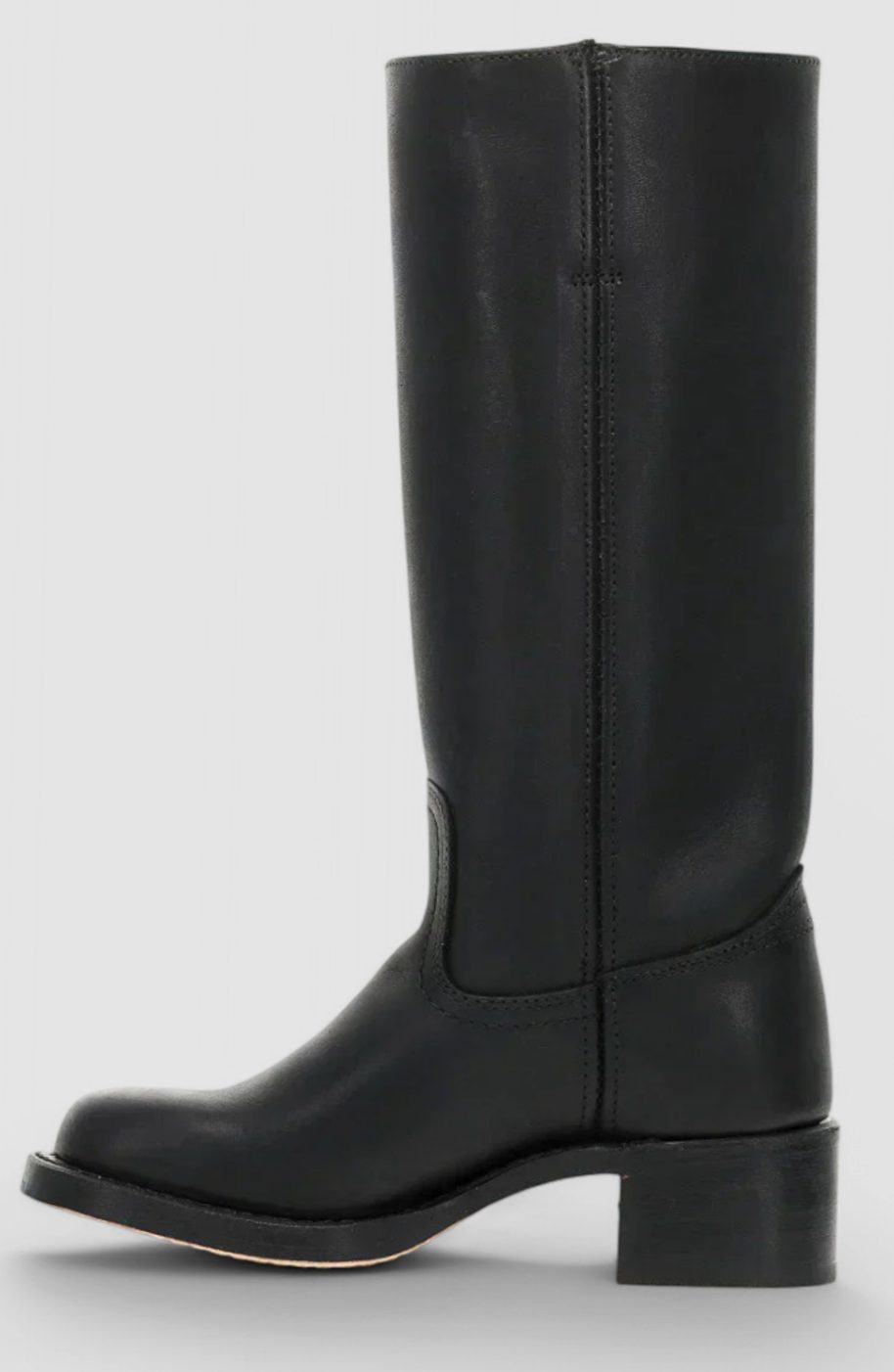 Cleo Women's Leather Square Toe Stacked Heel Knee High Boots, view 14