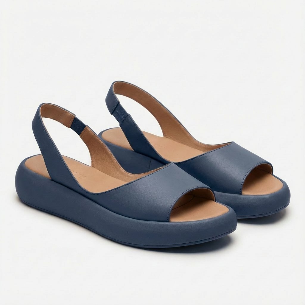 Celeste Women's Open Toe Slingback Flatform Sandals, view 4