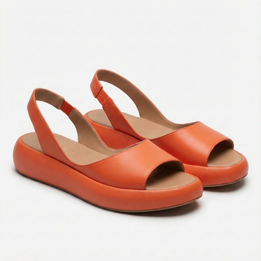 Celeste Women's Open Toe Slingback Flatform Sandals, view 5