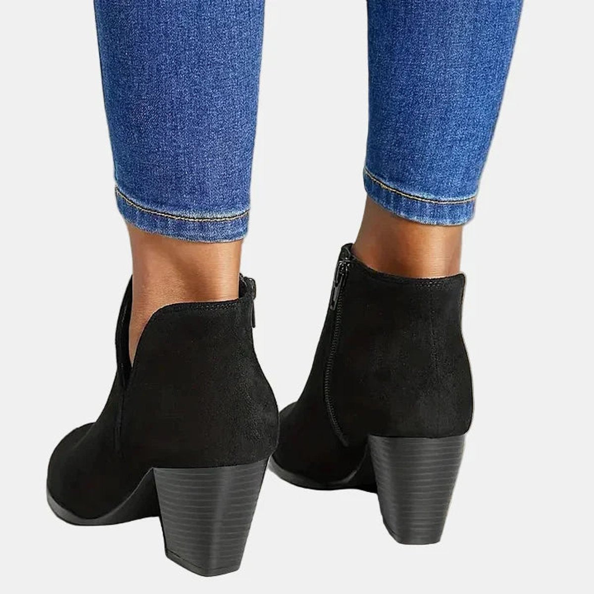 Lottie Women's Suede Block Heel Ankle Boots, view 8