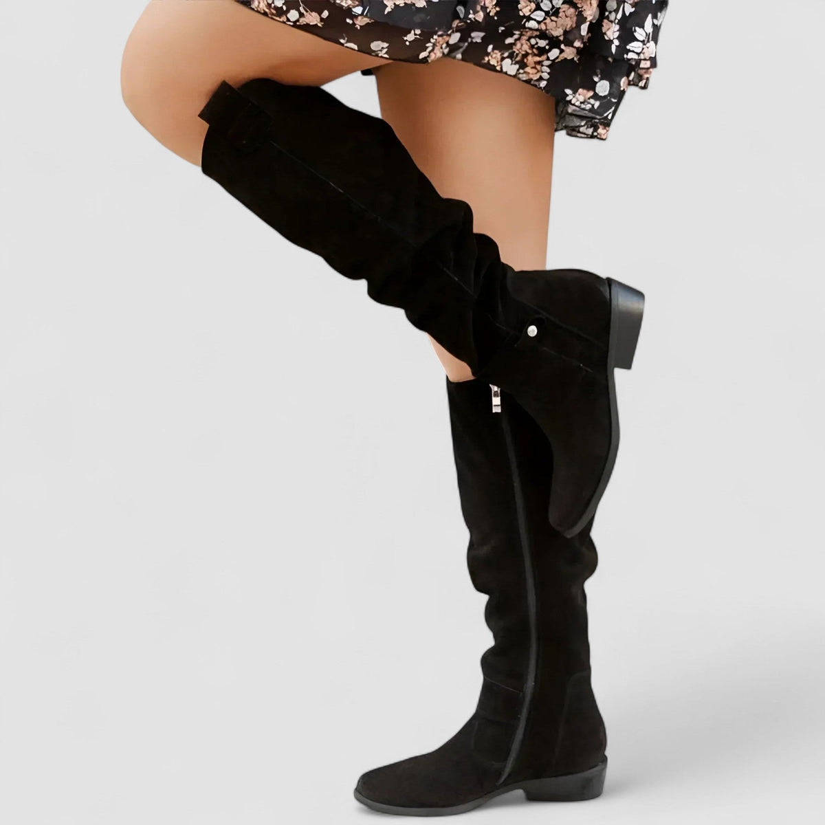 Willow Women's Suede Slouchy Knee High Boots, view 5