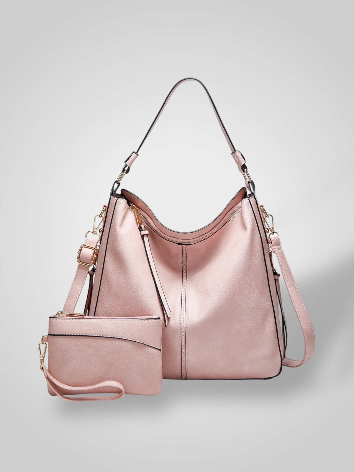 Freia Women's Leather Detachable Strap Handbag, view 5