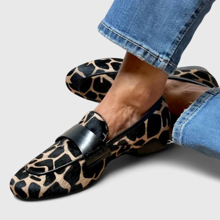 Clyanne Women's Animal Print Black Trim Loafers, view 1