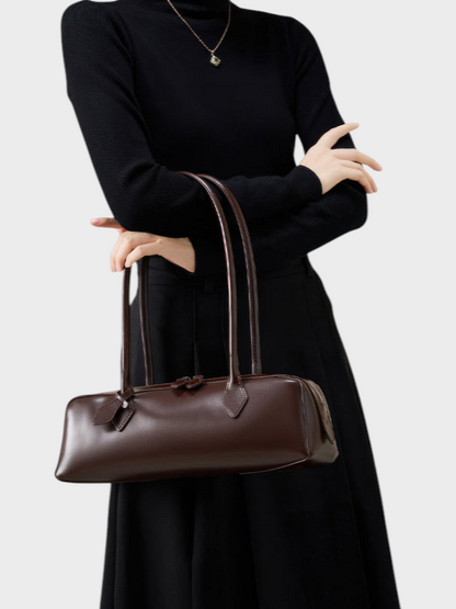 Luzia Women's Leather Double Zip Shoulder Bag, view 5