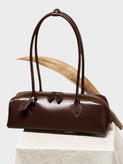 Luzia Women's Leather Double Zip Shoulder Bag, view 6