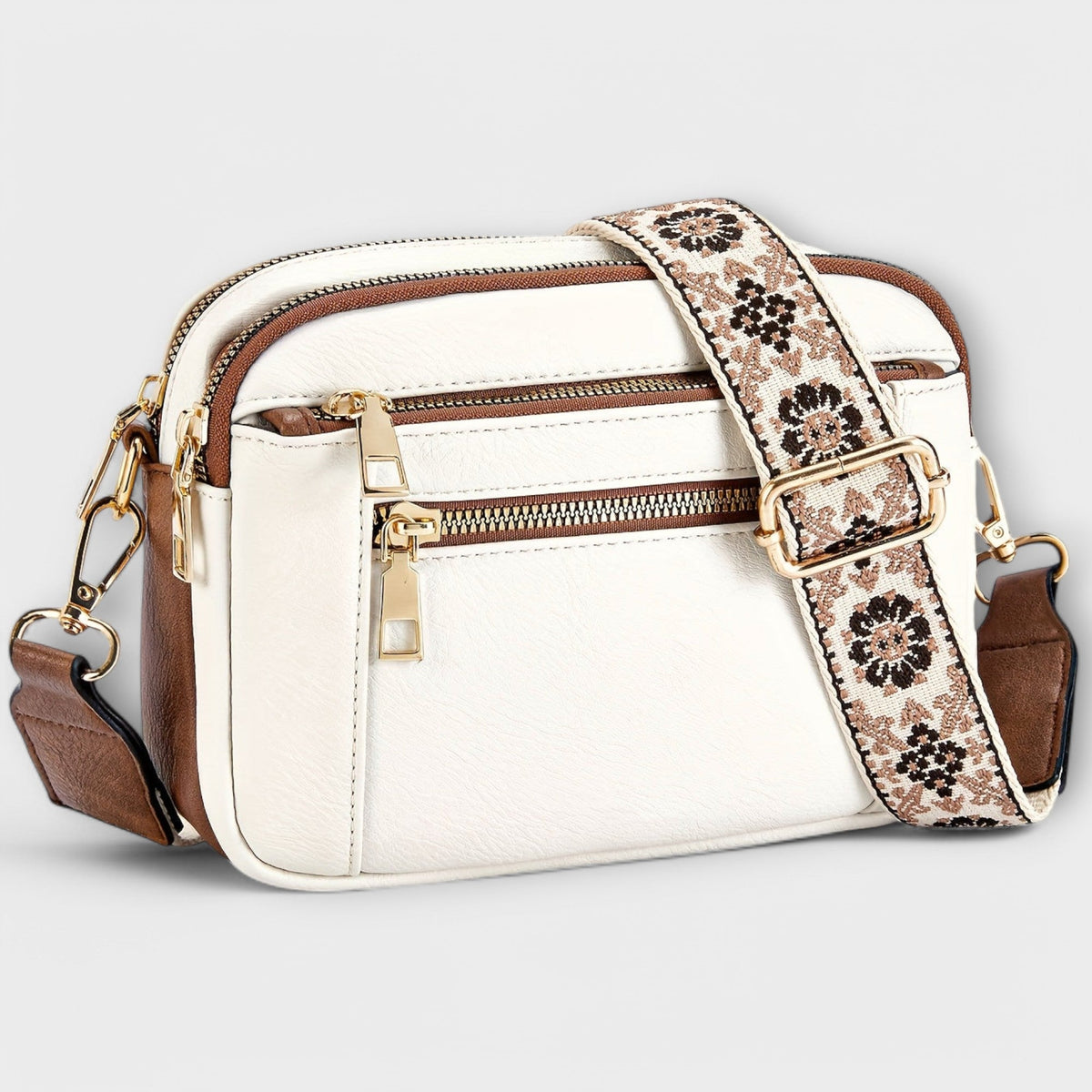 Elain Women's Retro Faux Leather Crossbody Bag, view 6