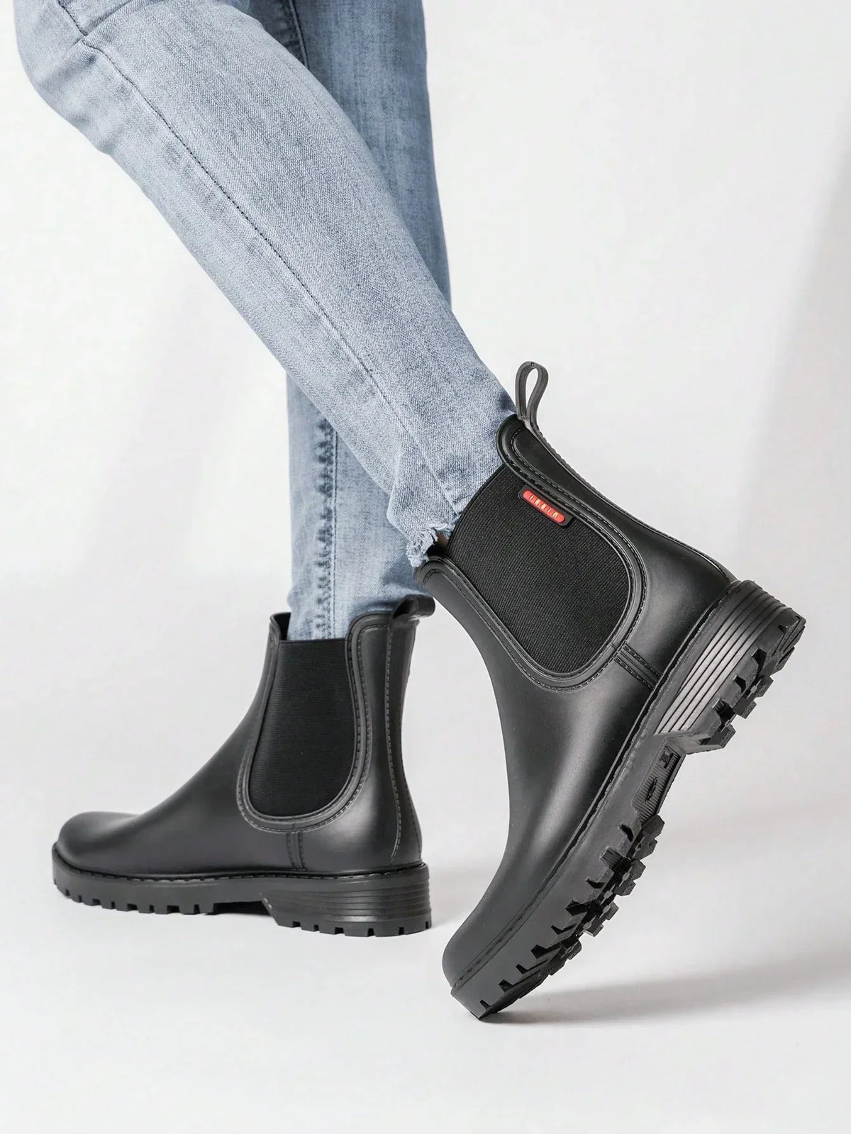 Eloura Women's Matte Rubber Chelsea Boots, view 5