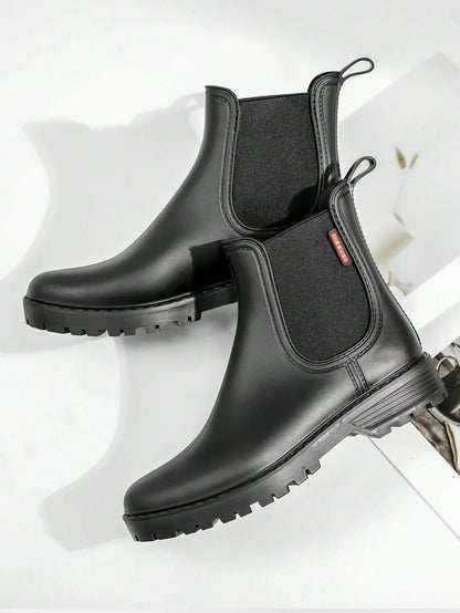 Eloura Women's Matte Rubber Chelsea Boots, view 2