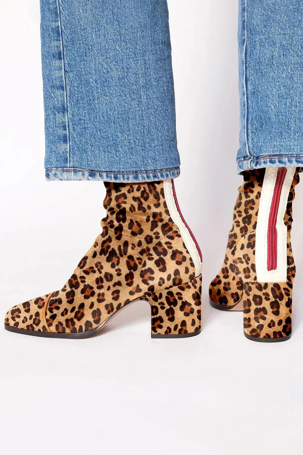 Carys Women's Mid Heel Printed Ankle Boots, view 1