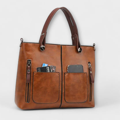 Eline Women's Classic Leather Handbag, view 3