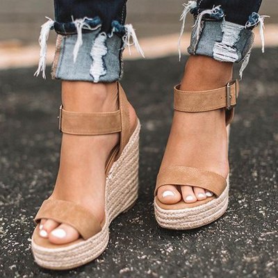 Beatrice Women's Open Toe Wedge Sandals, view 3