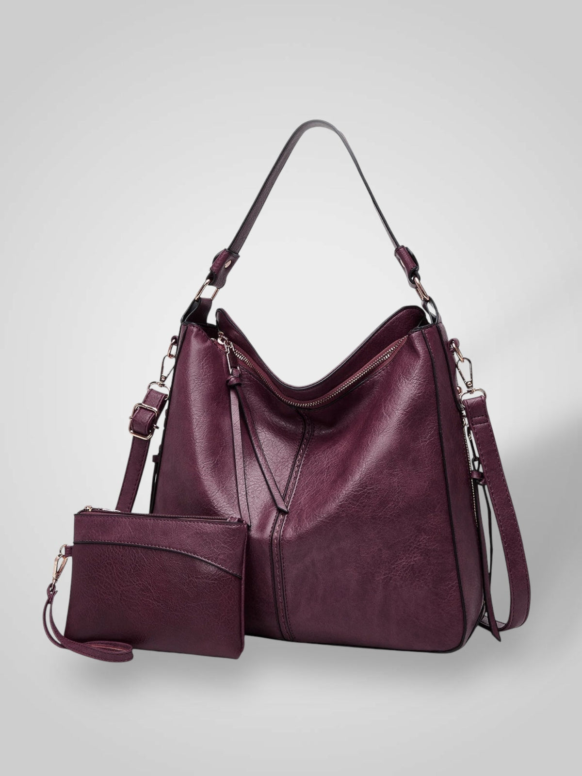 Freia Women's Leather Detachable Strap Handbag, view 2