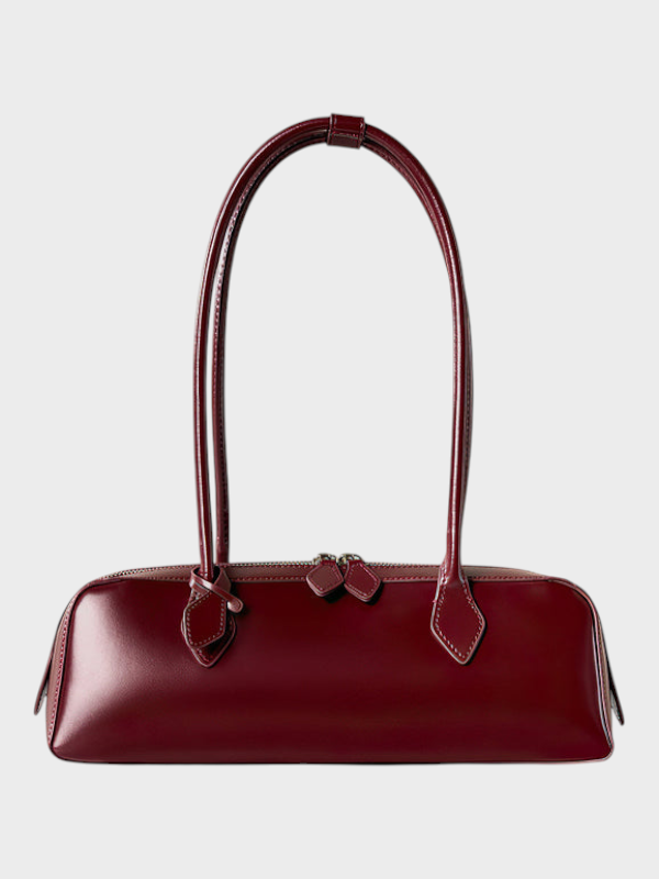 Luzia Women's Leather Double Zip Shoulder Bag, view 2