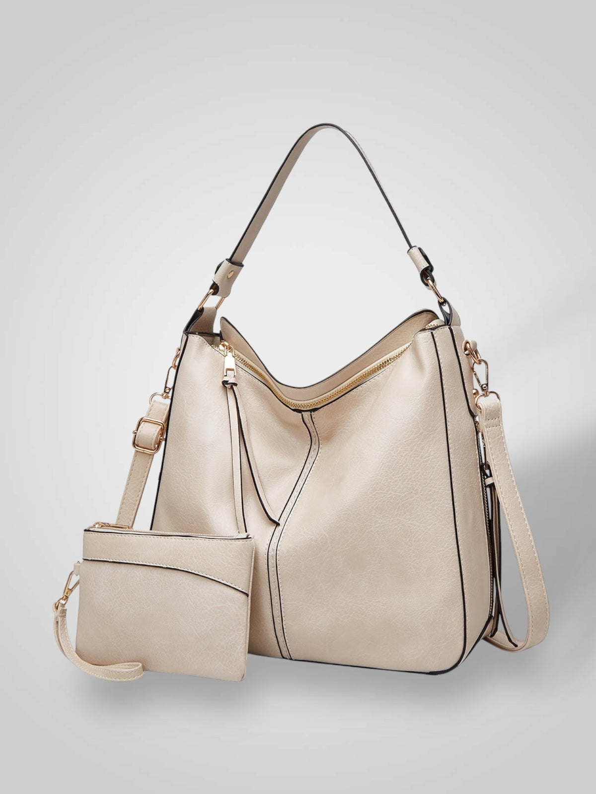 Freia Women's Leather Detachable Strap Handbag, view 12