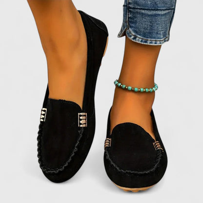 Marlene Women's Metal Accent Slip On Loafers, view 9