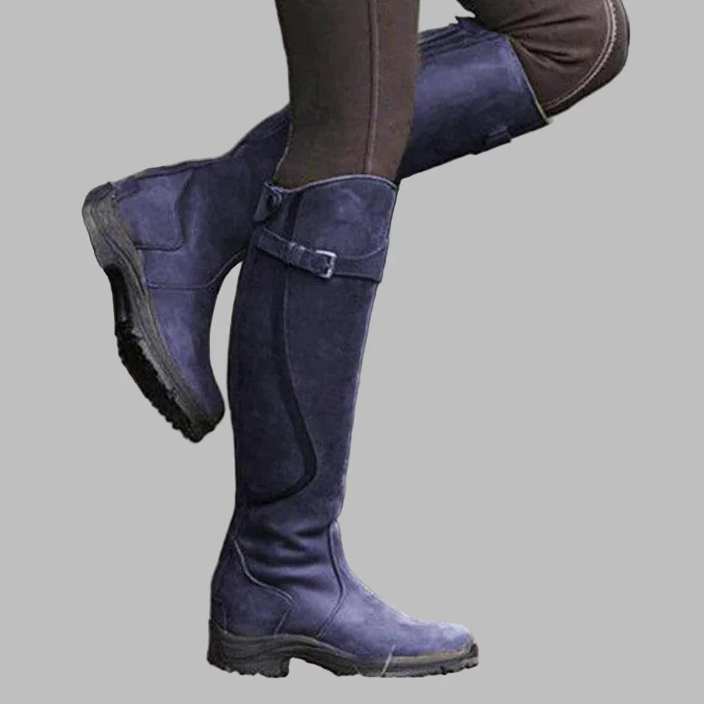 Marnie Women's Block Heel Leather Boots, view 3