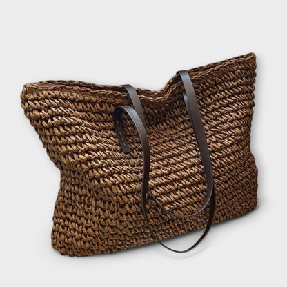 Rome Women's Woven Straw Handbag, view 3
