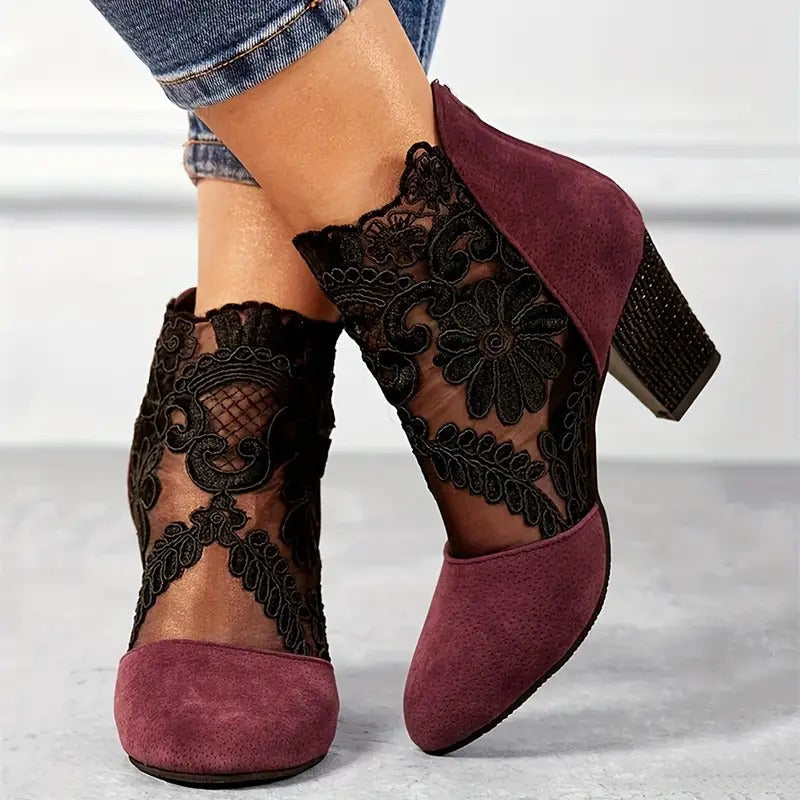Edith Women's Floral Lace Heels, view 2