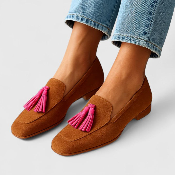 Treziel Women's Slip On Tassel Loafers, view 1
