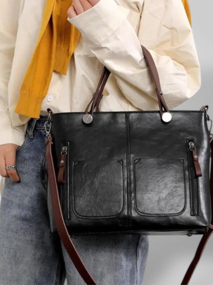 Aria Women's Leather Flap Shoulder Bag, view 1