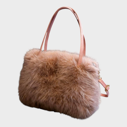 Cecelia Women's Faux Rabbit Fur Handbag, view 1