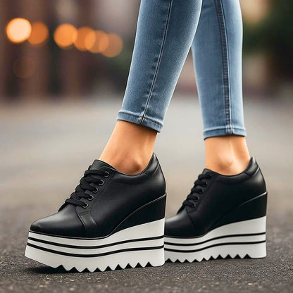 Sylvie Women's Dual Stripe Platform Trainers, view 11