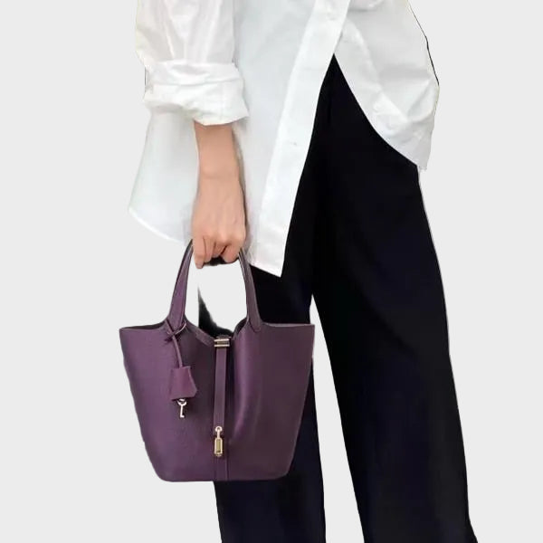 Kate Women's Pebbled Texture Lock Detail Handbag, view 19