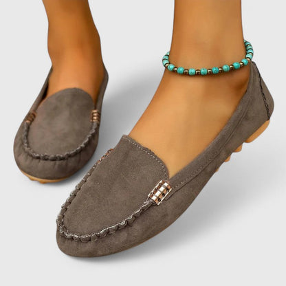 Marlene Women's Metal Accent Slip On Loafers, view 3
