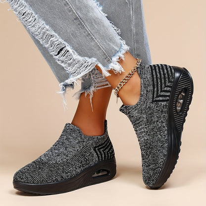Eliza Women's Knit Slip On Trainers, view 6