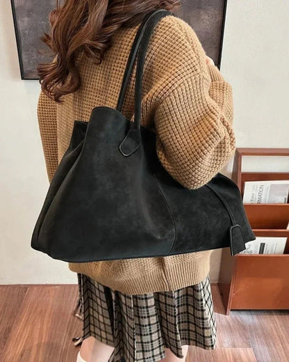 Mara Women's Suede Look Faux Leather Tote Bag, view 7