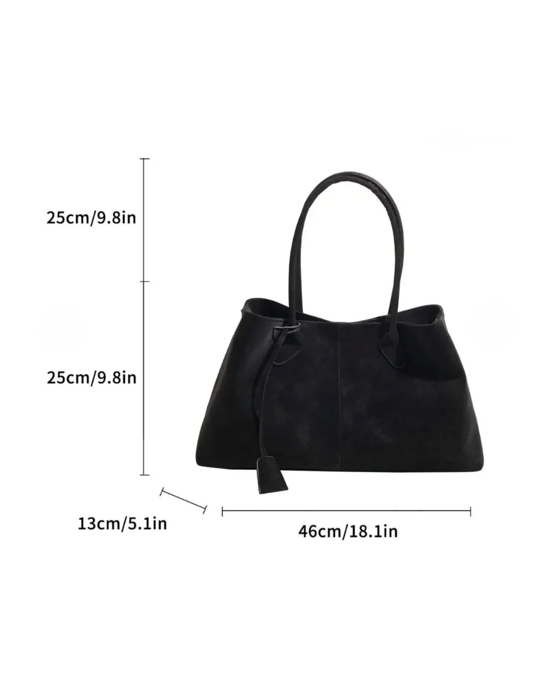 Mara Women's Suede Look Faux Leather Tote Bag, view 12
