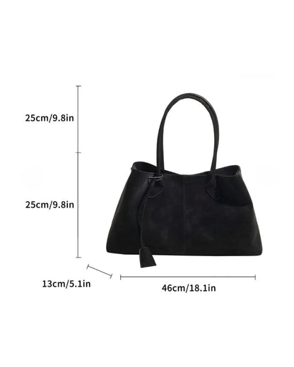 Mara Women's Suede Look Faux Leather Tote Bag, view 12