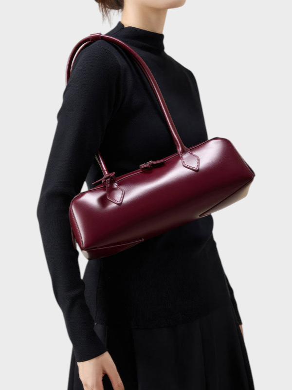 Luzia Women's Leather Double Zip Shoulder Bag, view 11