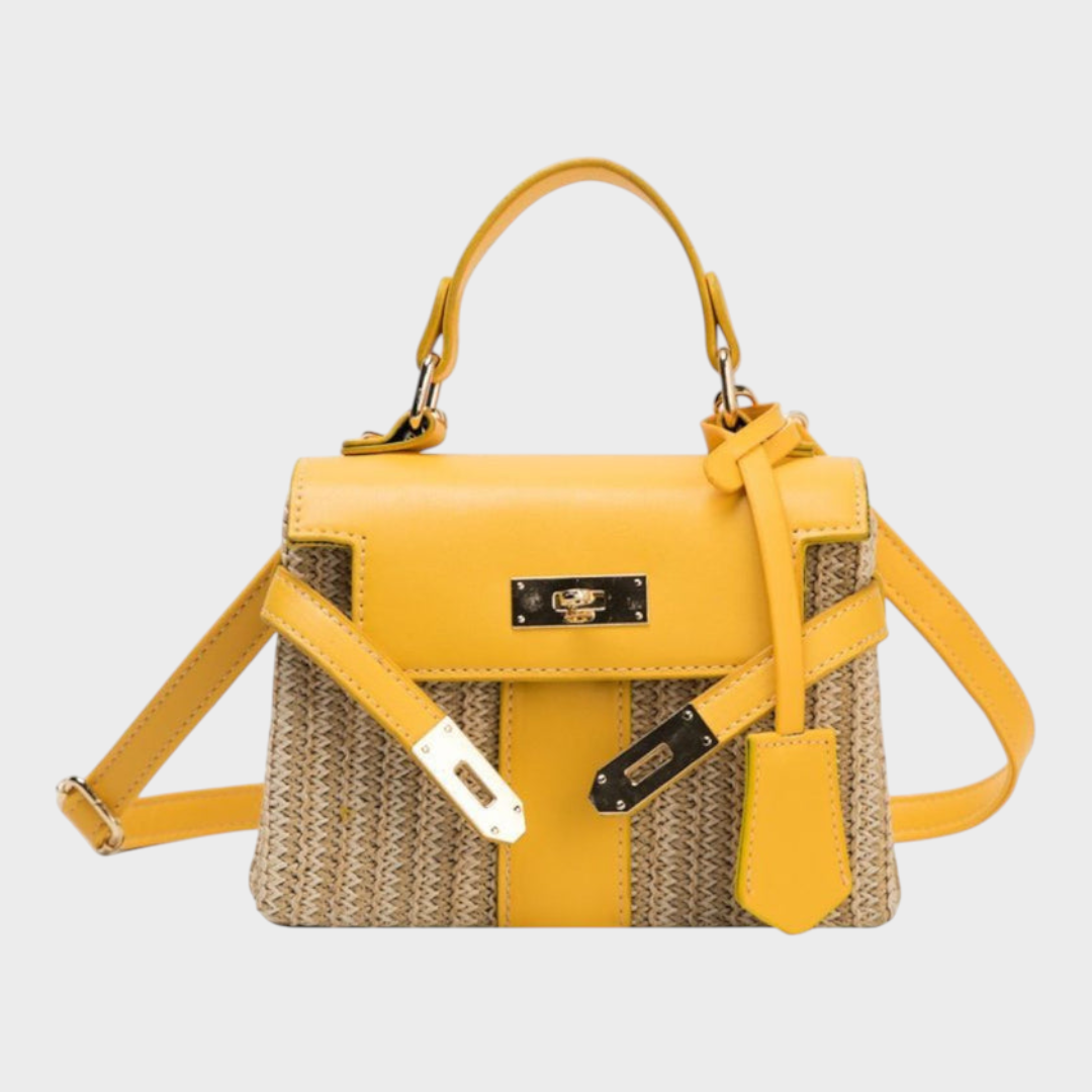 Rochelle Women's Woven Leather Handbag, view 3