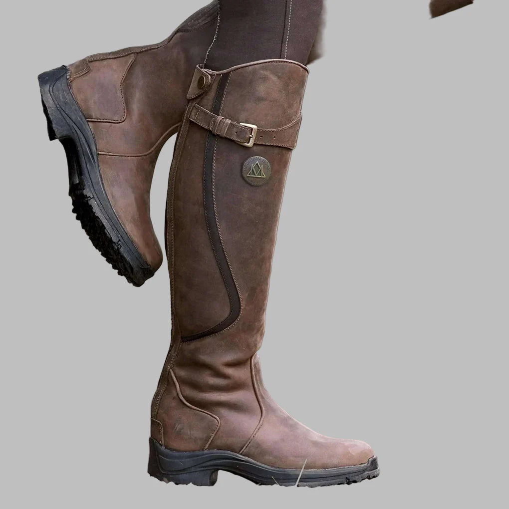 Marnie Women's Block Heel Leather Boots, view 1