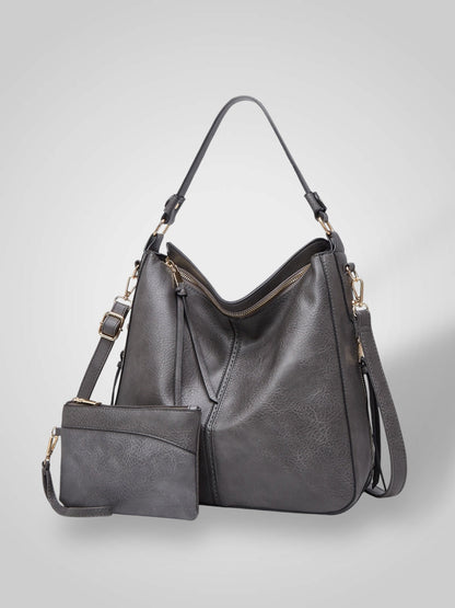 Freia Women's Leather Detachable Strap Handbag, view 3