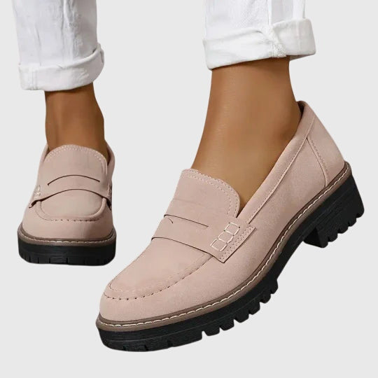 Destiny Women's Suede Finish Slip On Loafers, view 6